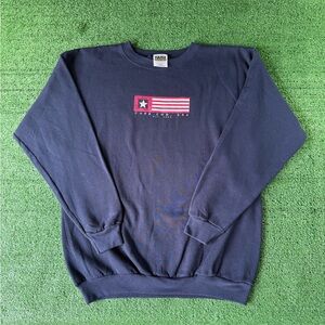 Vintage tultex cape cod America Navy blue crewneck sweatshirt, size large